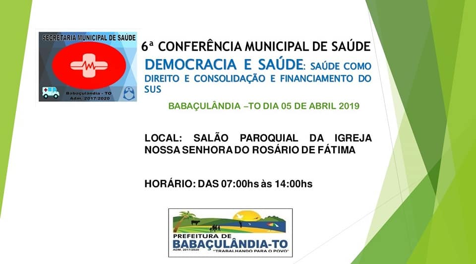 A Secretaria Municipal De SaÚde Tem A Honra De Convidar VocÊ E Sua FamÍlia Para Participar Da 6ª 2886